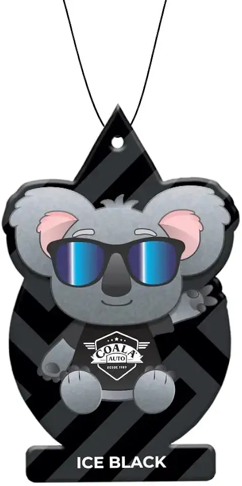 Coala Odorizador para Carro Folhinha Perfumada 10g Ice Black