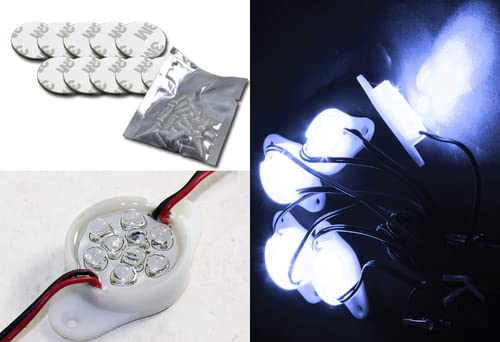 HK5 Pair Universal Brabus Style 12V Under Car Underglow Underbody White LED Puddle Light Kit