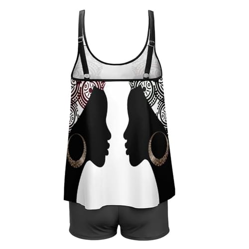 Ensemble bikini avec short tankini chic aux finitions ethniques de luxe - 5
