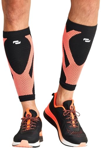 Image of Infinity Leg Calf Compression Sleeve Socks 10-15 mmHg With Moisture Wicking Technology for Men or Women (Unisex) - ELECTRIC