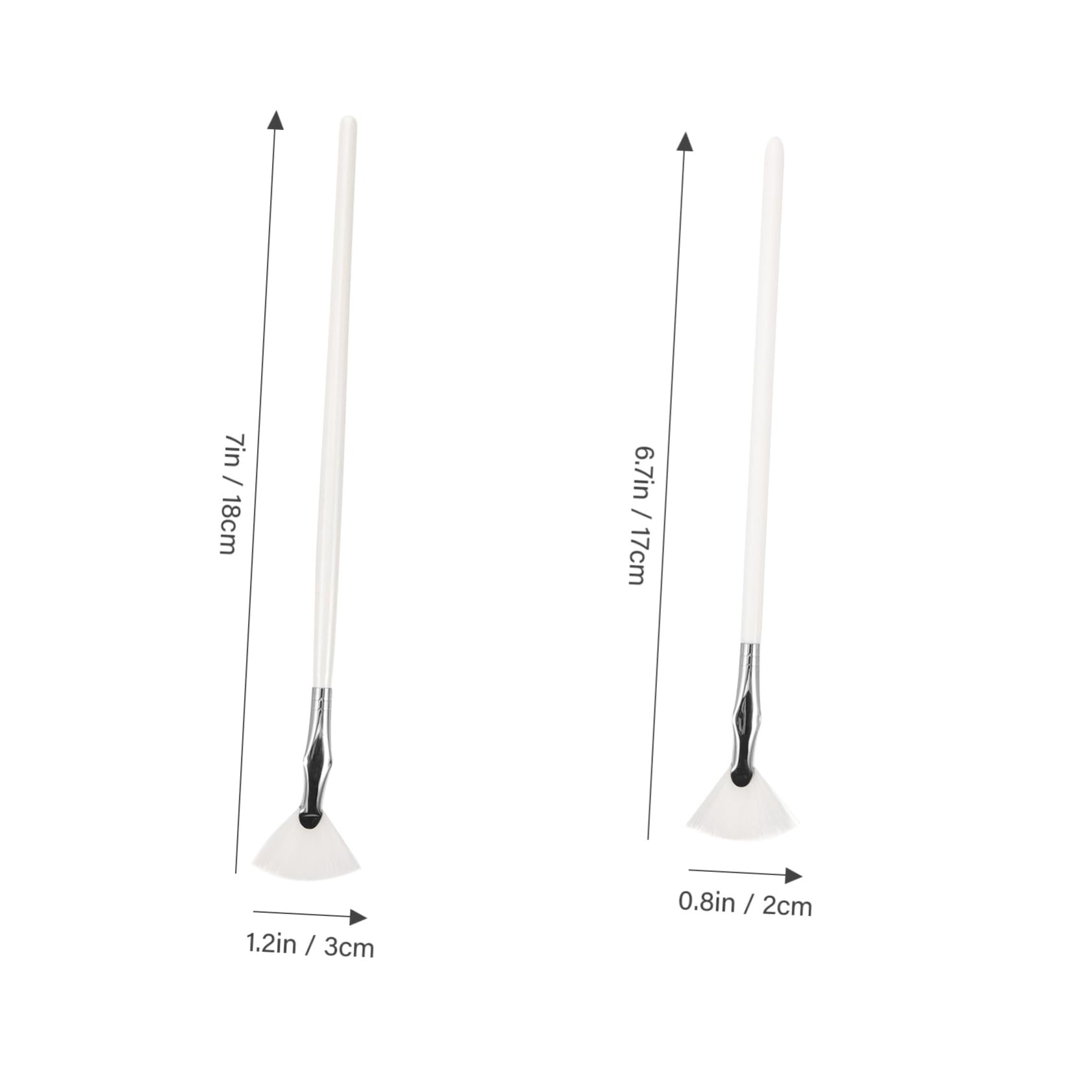 LIFKOME Precision Eyebrow and Lash Mascara Brush Set 2pcs Curved Fan Portable Makeup Tools