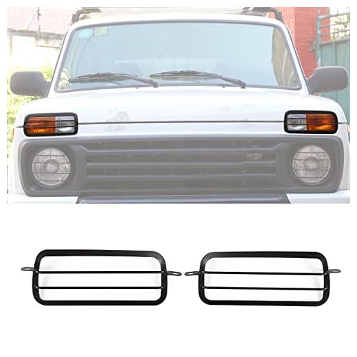 2 x Aluminio Aleación Frontal Antiniebla Lámpara Marco Trim para NIVA Car Accesorios.