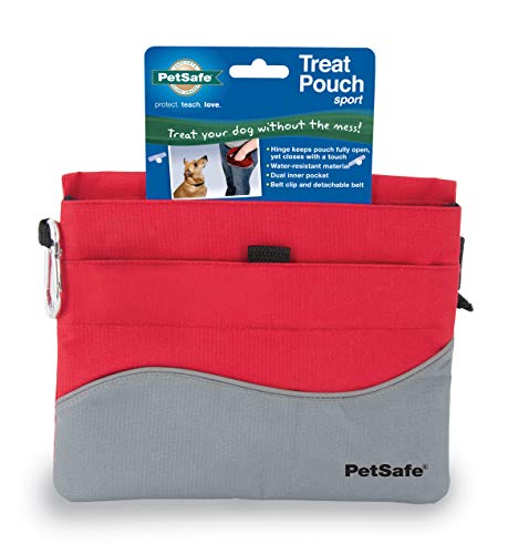 PetSafe Treat Pouch Sport - Accesorio de entrenamiento para perros cómodo y duradero, estándar, rojo