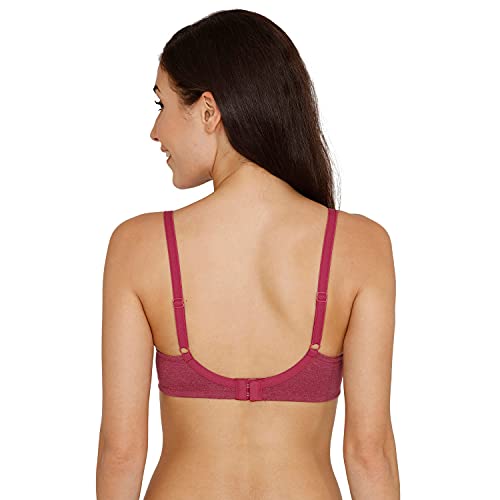 Image of Rosaline Essentials Double Layered Non Wired 3 /4th Coverage Bra - Raspberry Radiance