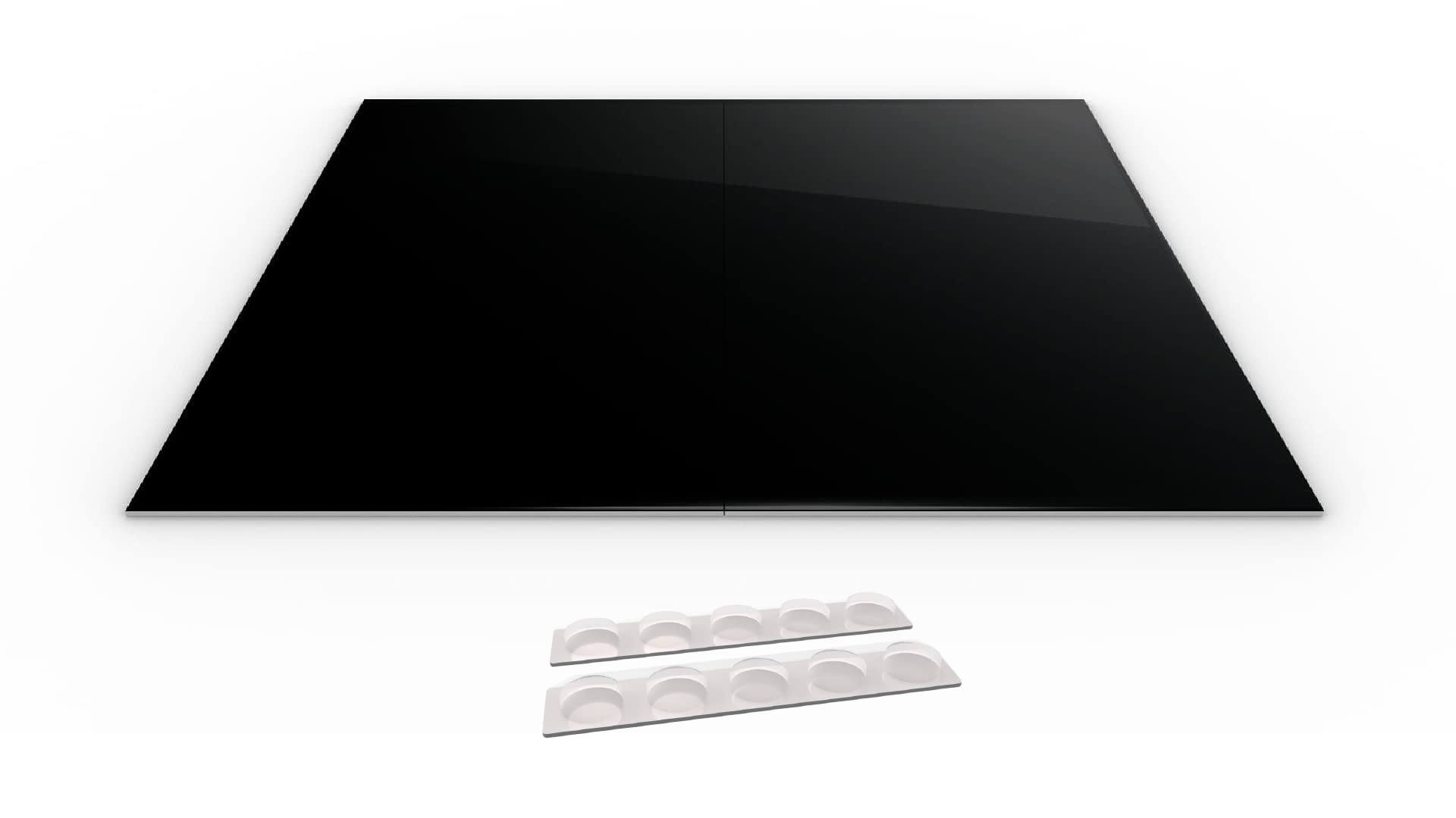 ALLboards Paraschizzi in Vetro per Cucina Nero 60x65 cm Pannello di Protezione per fornelli Schizzi Decorativa