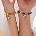 Xeyai Sun and Moon Friendship Bracelets Matching Bracelets for Couples Cute Handmade Beaded BFF Bracelets for 2 Bracelets Fashion Charm Womens Bracelets Jewelry Gifts A, adjustable