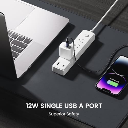 Image of DeperAI 12W Wall Charger USB Adapter, Compatible with iPhone, Samsung, Realme, Xiaomi, HTC and Oppo Mobiles, Fast Charging Adaptor, Supports UFCS, Wrap (White&Gray)