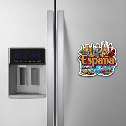 Image of Spain Fridge Magnet | Engineered Wood Glossy Finish | A Travel Souvenir for Home, Kitchen, Locker Decor, Gift Collectible