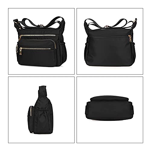 NOTAG Nylon Crossbody Bags for Women Small Waterproof Cross Body Handbag Mutilpockets Shoulder Bags Lightweight Travel Purses3