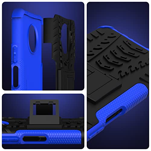Iokmax Nokia G300 Case - Military Grade Heavy Duty Protection, Shockproof Hybrid Kickstand Cover, Blue #TOP1