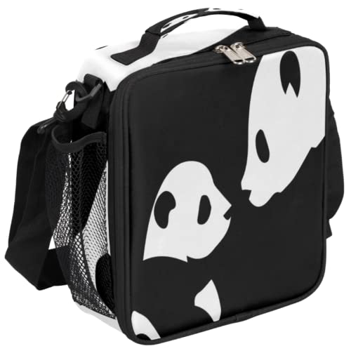 Animal Panda - Bolsa de almuerzo con aislamiento para niños y niñas, reutilizable, lonchera térmica térmica con hombro ajustable, para la escuela, guardería, oficina, picnic Cover