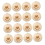 HOODANCOS 50 Stück Holzperlen mit Gravur Natürliche DIY Bastelperlen für Armband Halskette Schmuckherstellung Langlebige Handgefertigte Perlen für Bastelsets und Kreative Schmuckgestaltung