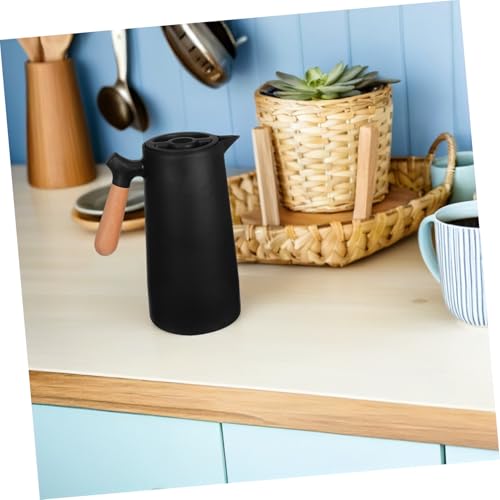Termo de 1L con asa de madera ideal para mantener el agua fría o caliente en casa y de viaje 8