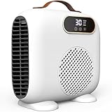 Electric Heater Indoor, 2000W Portable Heaters Indoor Use 4 Modes, The LED display supports touch control, 18H Timer, Overheating & Tip-Over Protection, Room Home Bedroom Use (White)