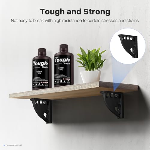 Image of ELEGOO Tough Resin, 3D Printer Resin for DLP LCD 3D Printers Black 2000g | with High Impact Resistance and High Toughness, High Precision 3D Printing Resin for High Performance Printing