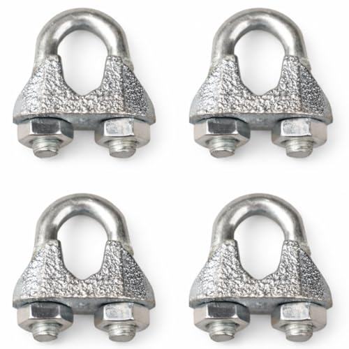 Image of U-Lock Cable Clamp for Gym Machine Wire | Heavy Duty Rope Clip with Bolt (Pack of 4)