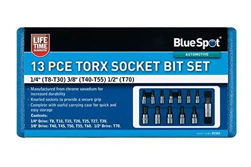 Bluespot Tools 01503 - Set Di Punte Torx (T8-T70)
