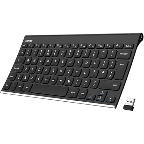 Arteck Wireless Keyboard with Rechargeable Battery Cover