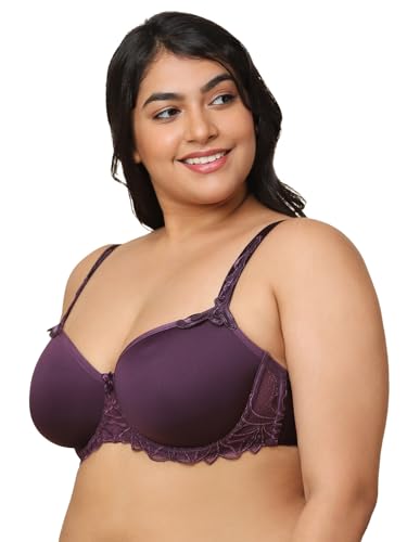 Image of Triumph Modern Finesse Bra For Women Wired Padded Spacer Cup Bra Seamless Breathable T-Shirt Bra Elegant Embroidery Full Coverage Lingerie Innovative Big Cup Support Pack Of 1