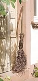 Deko-Besen aus Birkenreisig, 125 cm hoch, Hexenbesen, Reisigbesen