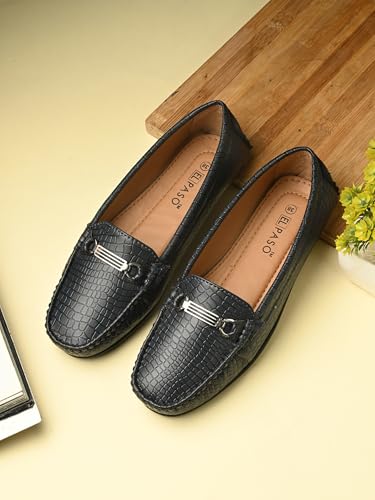Image of EL PASO Faux Leather Stylsh Loafers for Women & Girls