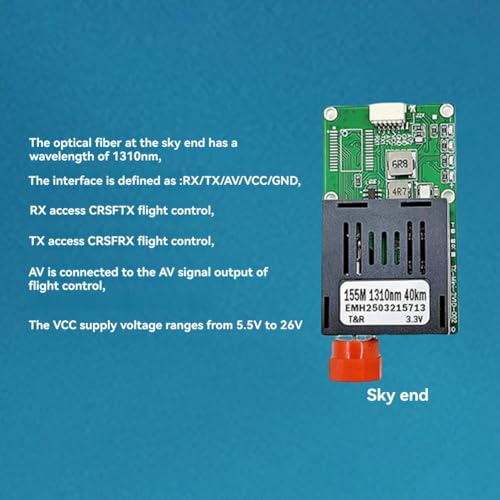 Dispositivo Final Óptico de 40 Km para Dron con Interfaz TTL y Conversión UART a Fibra 5