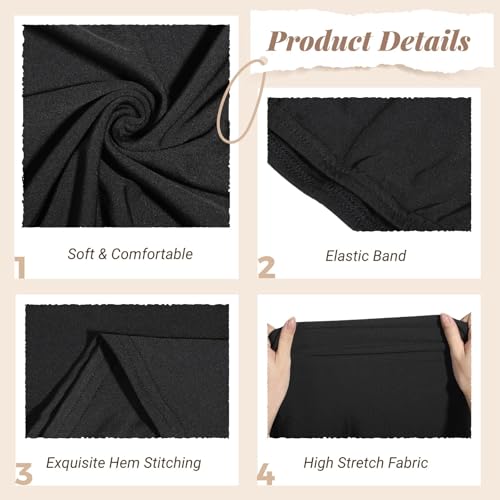 Y2K High-Stretch Black Mini Skirt, Women'S Mid-Waist Bodycon Elastic Fitted Skirt4