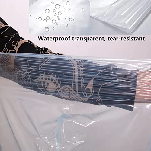 Rideau d'extérieur avec œillets et bâche transparente imperméable de 5x2,5m - 4