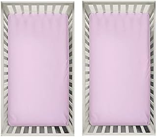Dudu N Girlie - Cot Bed Fitted Sheets 140 x 70 Cotton Jersey - Hypoallergenic Toddler Bed Sheet Fully Elasticated Skirt Breathable Easy Care - Junior Bed sheets (Pack of 2, White)