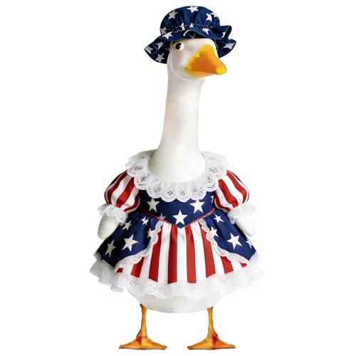 Fuzzivator 4th of July Porch Goose Outfits Patriotic Goose Outfit Memorial Day Porch Goose Outfit for 23 Geese Independence Day Summer Outdoor Patio Yard Lawn Garden