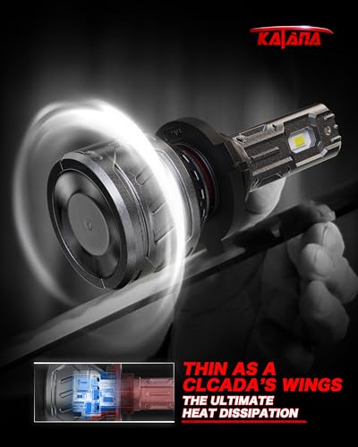 Image of KATANA 9005 9006 Bulbs Combo,HB3 HB4 800% Brightness 1:1 MIni Size Fog of 4 | Plug and Play,Cooling Fan,360Beam Angle,6500K White