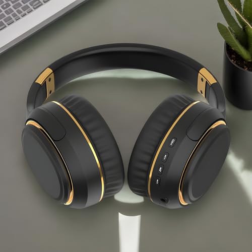 Cascos inalámbricos over ear con luz LED y diadema plegable para estudiar 3