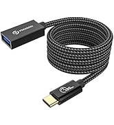 [10Gbps] USB C to USB 3.1 Gen 2 Adapter 3.3 FT, PHIXERO USB-C Male to USB-A Female, USB Type C to...