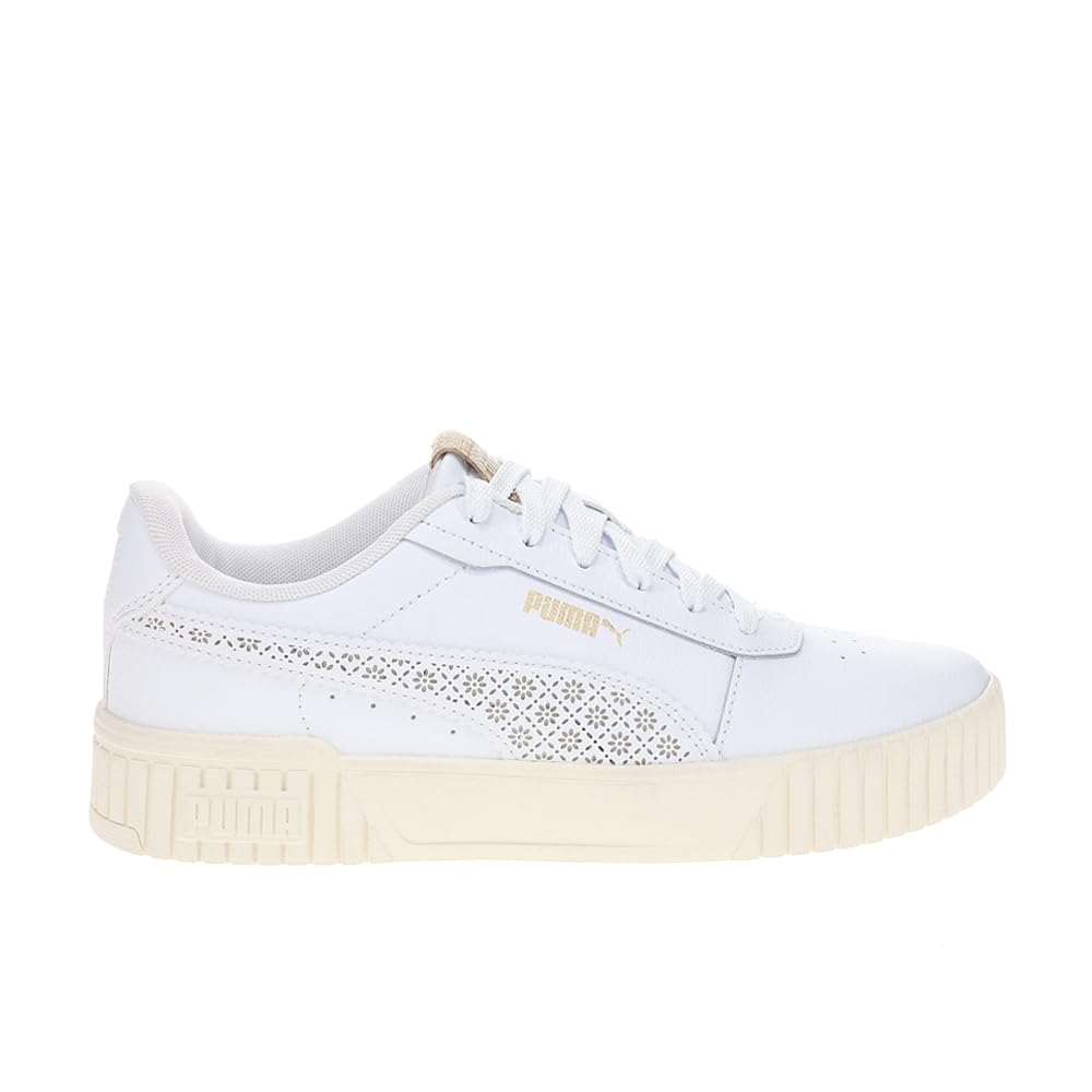 PUMA Womens Carina 2.0 Coast Lace Up Sneakers Shoes Casual - White - Size 8 M