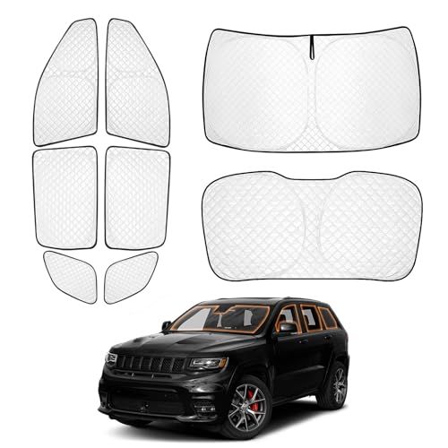 Pare-soleil Grand Cherokee thermique 6 couches isolation fraîcheur camping nuit noire