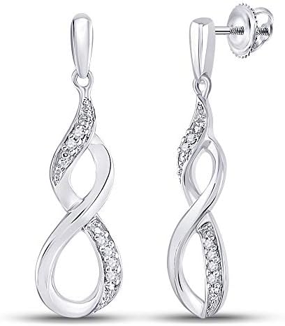 Dazzlingrock Collection Sterling Silver Womens Round Diamond Infi...