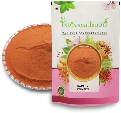 IndianJadiBooti Kamila Powder (400g) | Pure Mallotus Philippensis | Kamela/Kampillaka | Ayurvedic Herb for Gut Cleanse & Skin Wellness | Natural Red Dye | Edible Grade