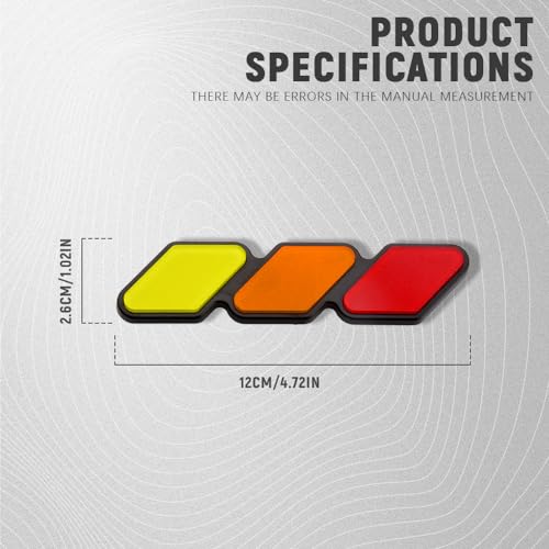 Image of Grille Decor Badge, Upgrade Tri-Color Grille Emblem, Car Modification Grille Insert Trims, Car Badge Emblem Accessories Compatible with Most Cars