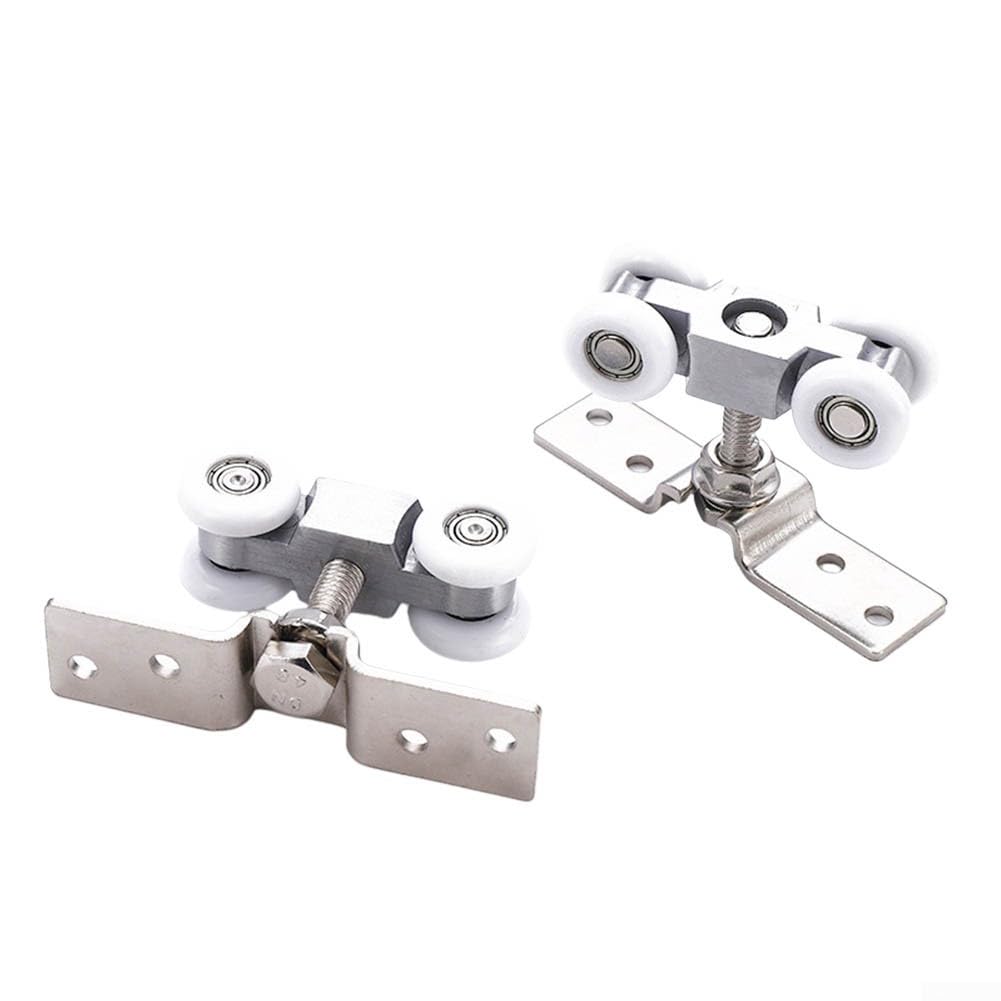 Hanging Rail for Sliding Door,Stainless Steel Sliding Door Track Pulley,Hanging Rail Sliding Door Track Rollers for Various