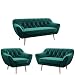 Produktbild MKS Meble Sofa - Moderne Sofa Set 3+2+1 - Skandinavische Deko Polstersofa - Pirs Zwei Loungesofas und Sessel - Sechs Personen Flaschengrün