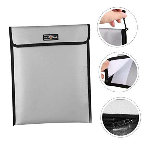 NUOBESTY 1 Unidade Saco Impermeável e à Prova De Fogo Organizadores De Passaporte Saco De Dinheiro à
