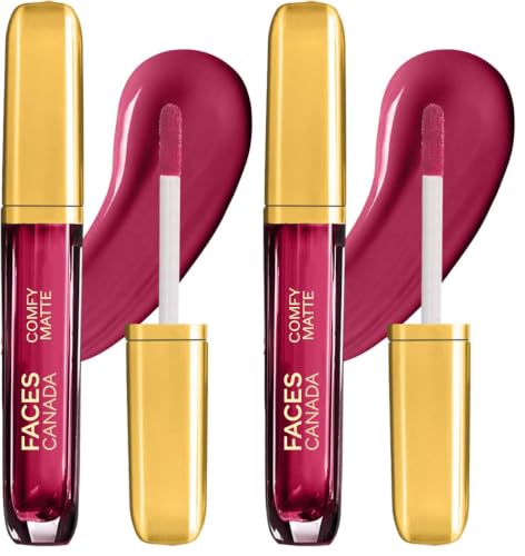 Image of FACES CANADA Comfy Matte Liquid Lipstick - Any Day Now 04, 3.8 ml | Comfortable 10HR Longstay | Intense Matte Color | Almond Oil & Vitamin E Infused | Super Smooth | No Dryness | No Alcohol