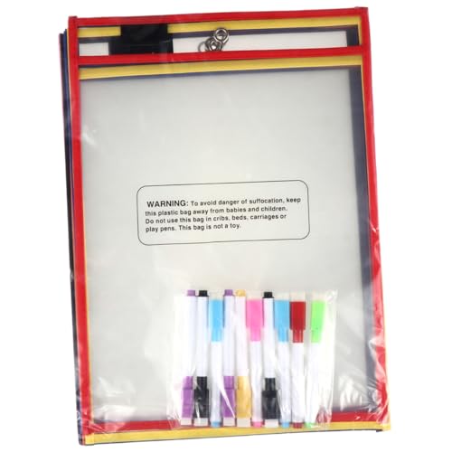 Pochettes effaçables à sec A4 transparentes avec 10 stylos lot de 10