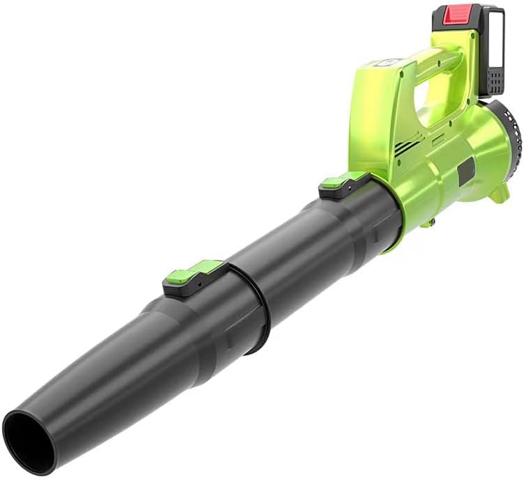 Generic Cordless Leaf Blower, 21V, Lightweight, Battery and Charger Included, Yard Cleaning Kit, Green