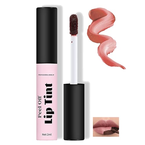 Lip Gloss Stain, Nude Pink Peelable Lip Gloss, Long Lasting Peelable Tattoo, Fantastic Colour Easy Peel Matte Waterproof Non-Sticky Cup Lipstick Lipgloss,1 Piece