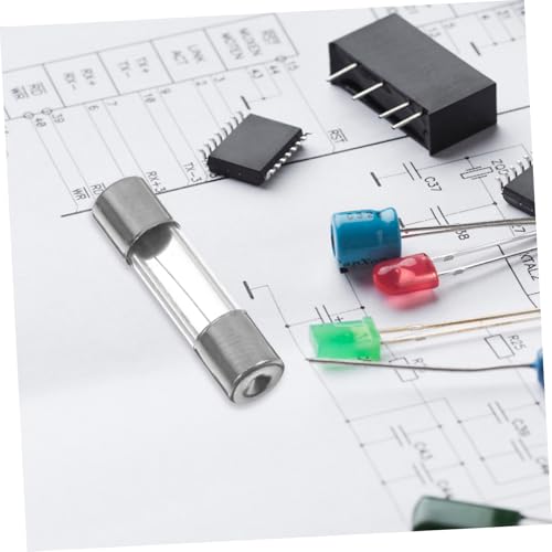 Juego de 100 fusibles de vidrio de acción rápida ABOOFAN para electrónica doméstica y automotriz miniatura 5