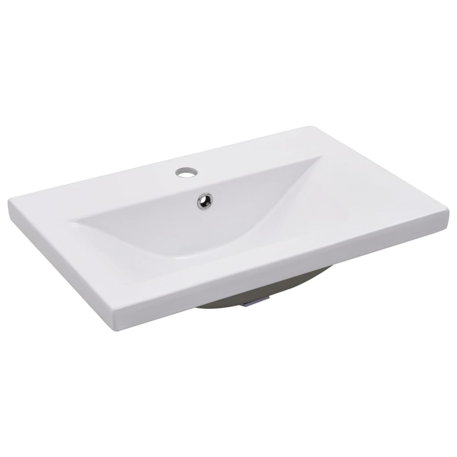 Lavabo encastrado, ShGaxin Lavabo Sobre Encimera, Lavabo Baño, Muebles De Baño, Mueble Lavabo, de cerámica blanco 61x39,5x18,5 cm