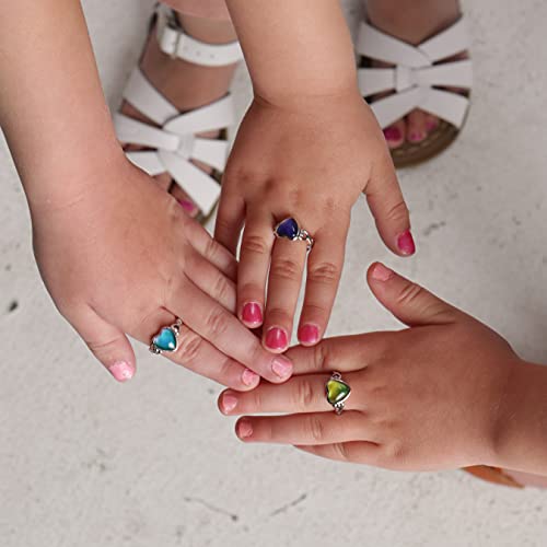 Precious Pieces Sterling Silver Mood Ring Changes Colors with Emotions or Mystical Moonstone Ring for Girls, Kids, Teenagers or Adults3