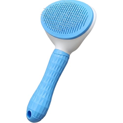 Escova Pet Rasqueadeira Pet 1-Click Tira Pelos Para Cachorro E Gatos 3 Cores (Azul)