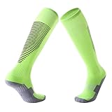 Fußball Stutzen Overknee: Profi-Sport Socken mit Polsterung dicke Strümpfe, rutschfeste...